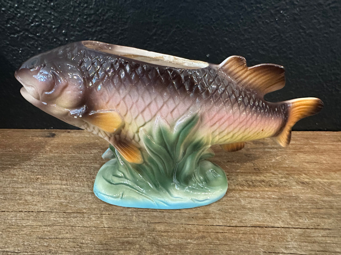 Vintage Trout Planter