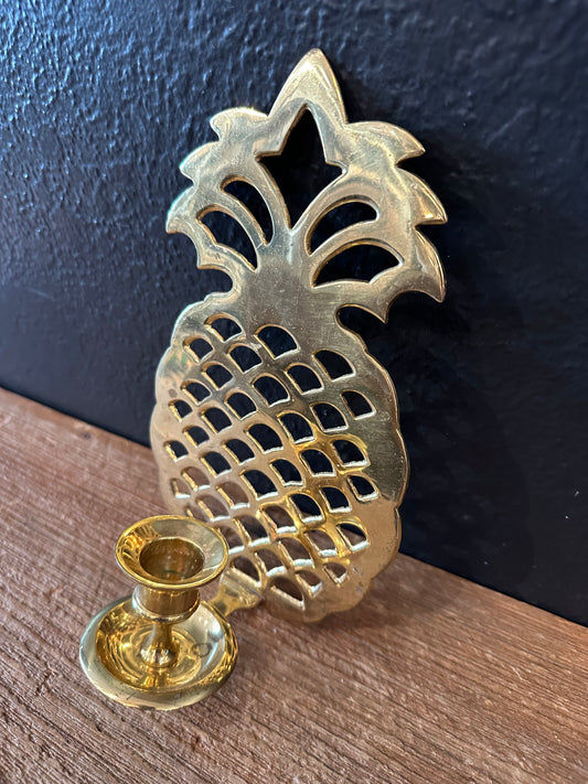 Brass Pineapple Candlestick