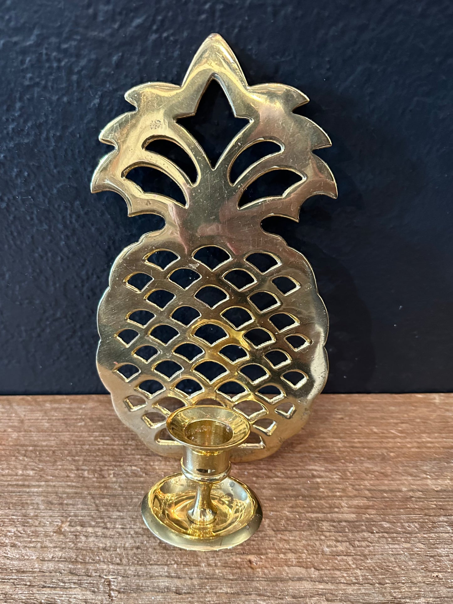 Brass Pineapple Candlestick