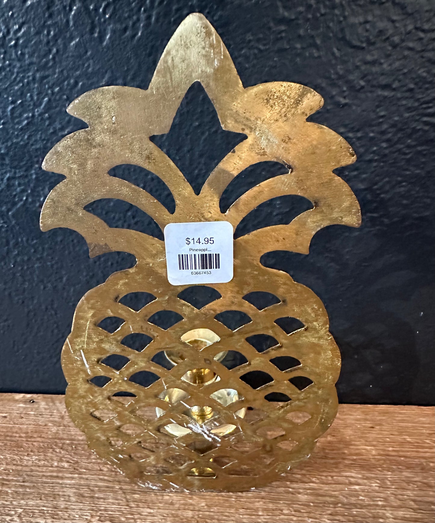 Brass Pineapple Candlestick