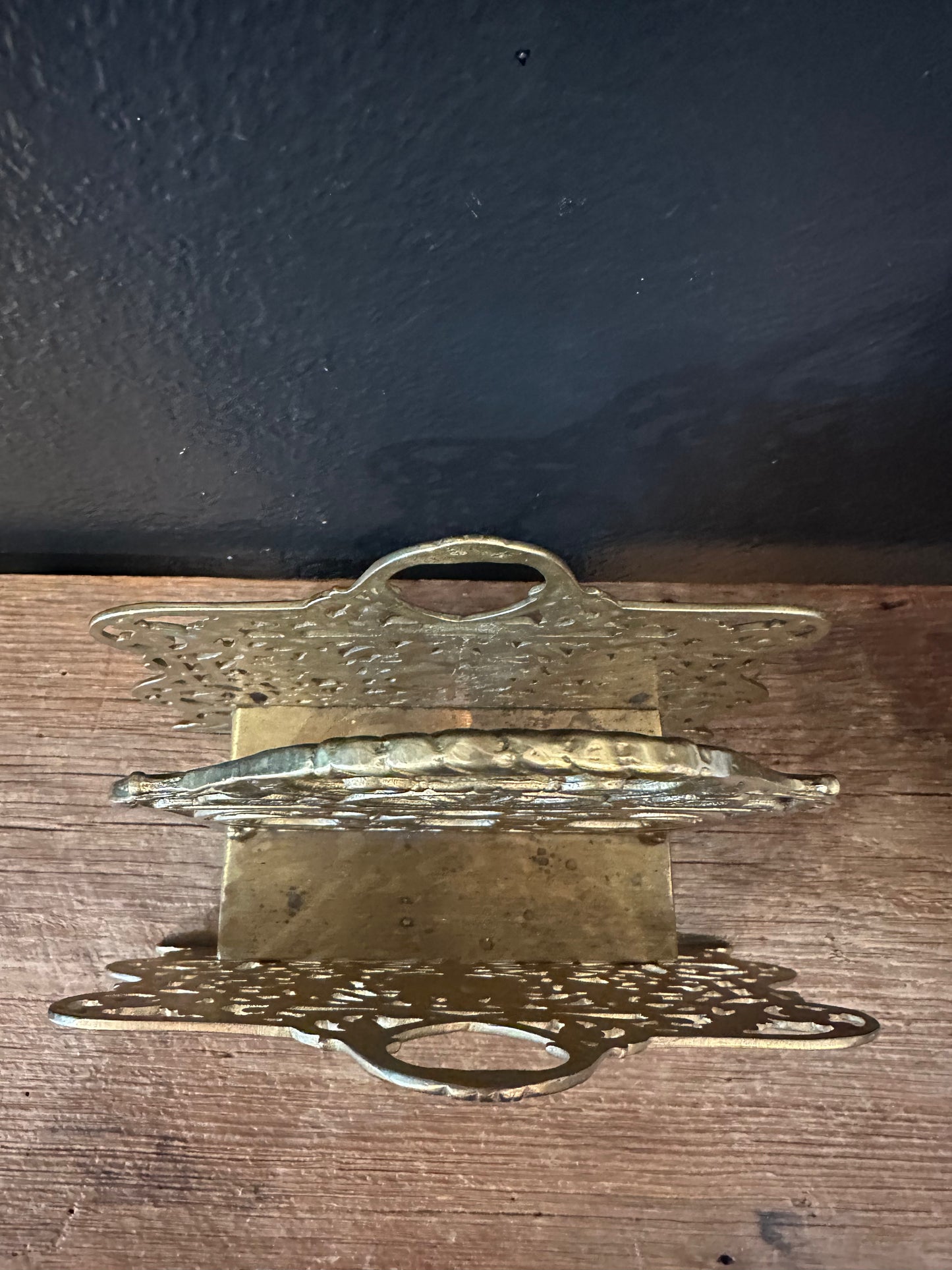 Vintage Brass Magazine Holder