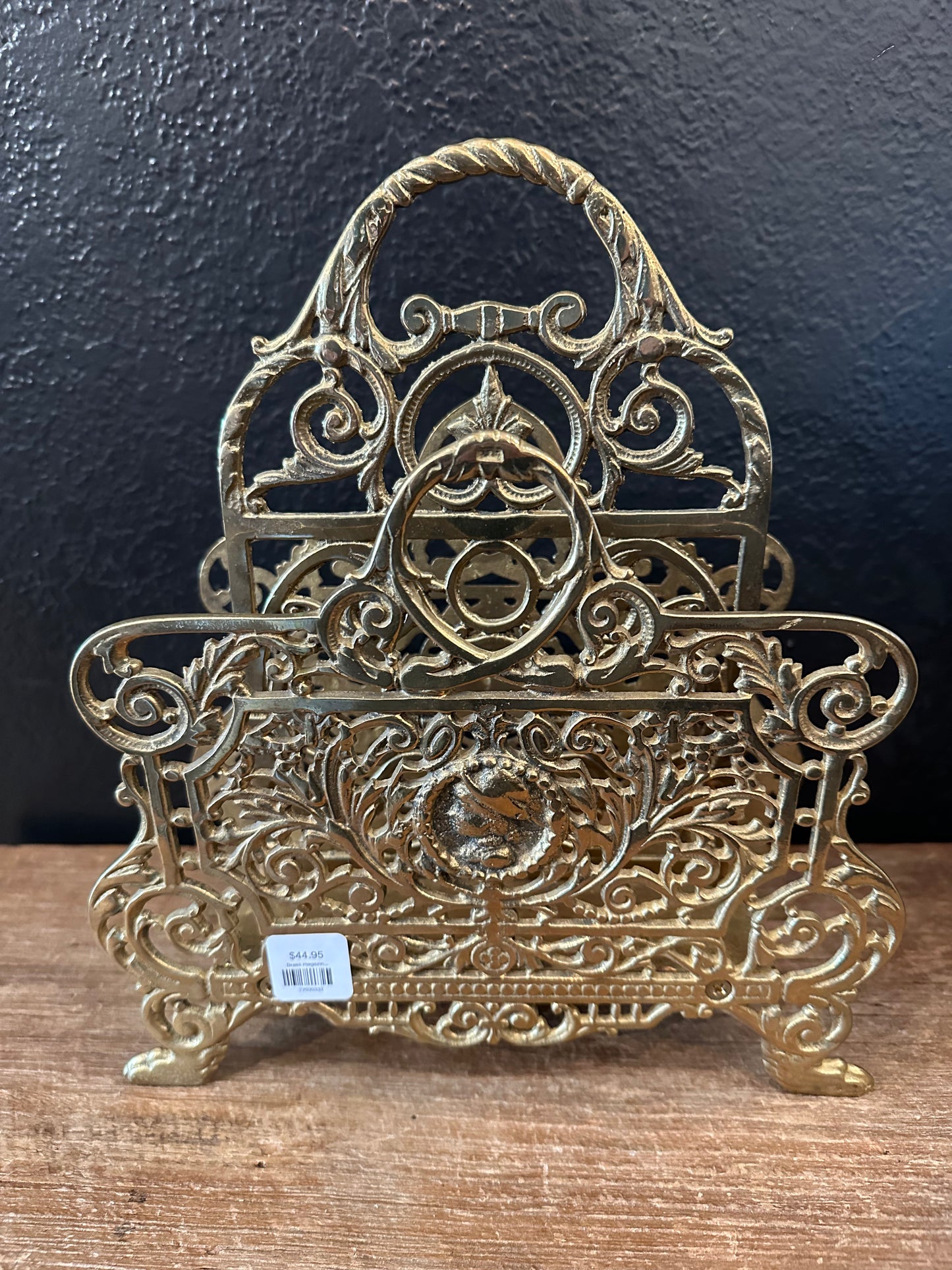 Vintage Brass Magazine Holder
