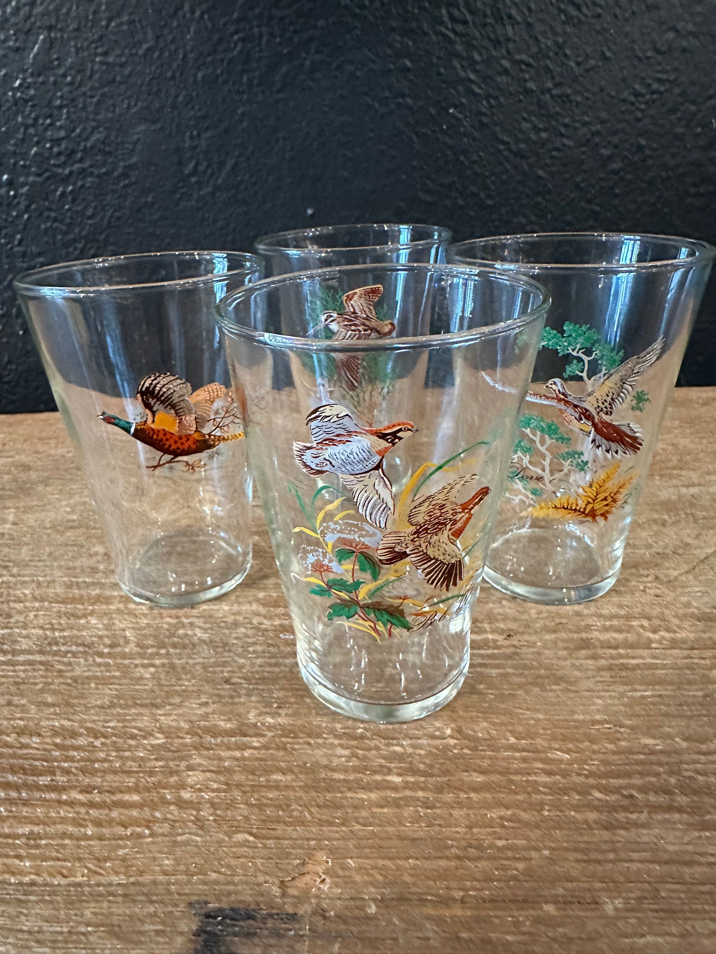 Vintage Waterfowl Glasses | Set Of 4