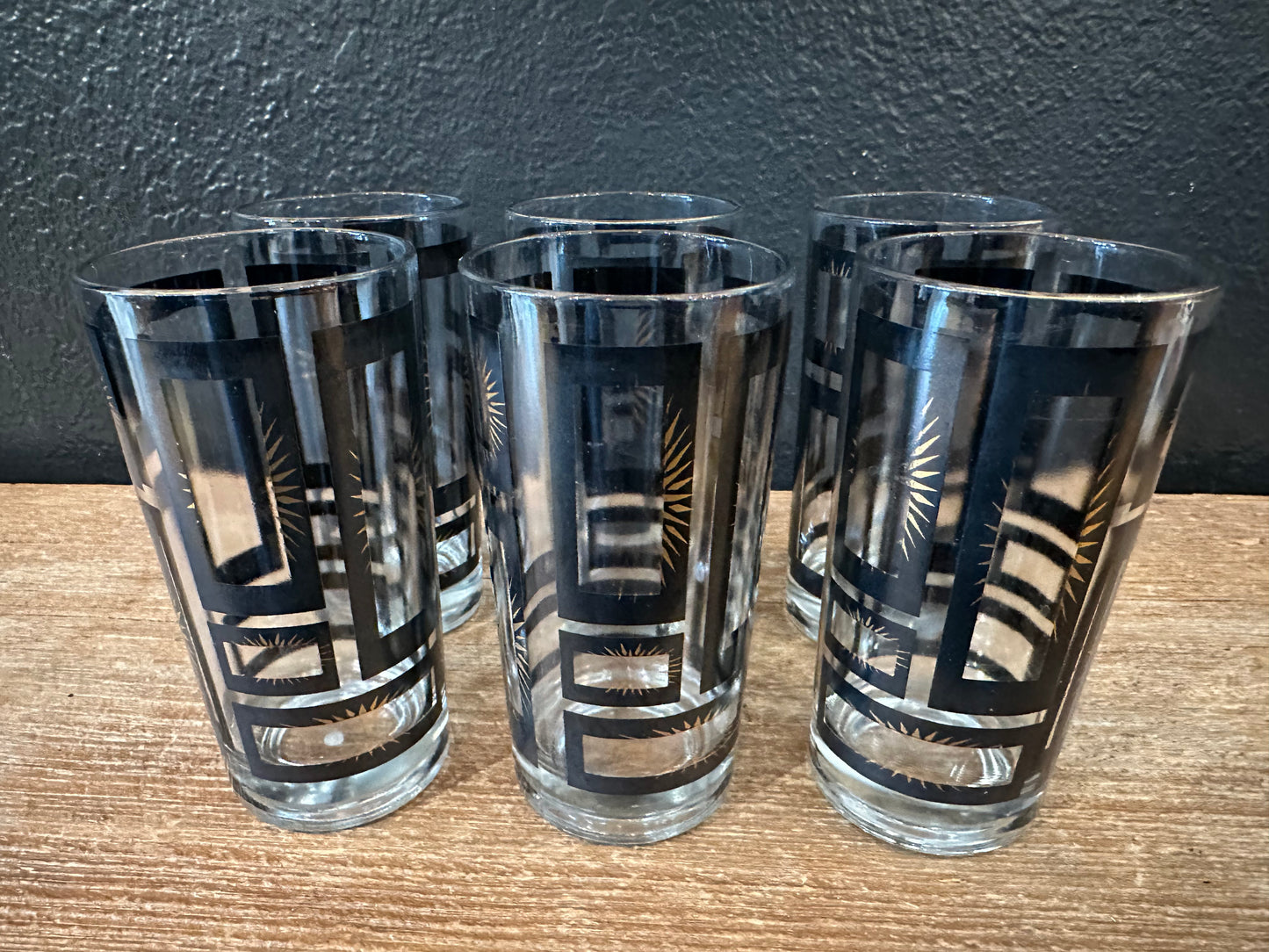 Vintage MCM Atomic Starburst Tumblers | Set Of 6