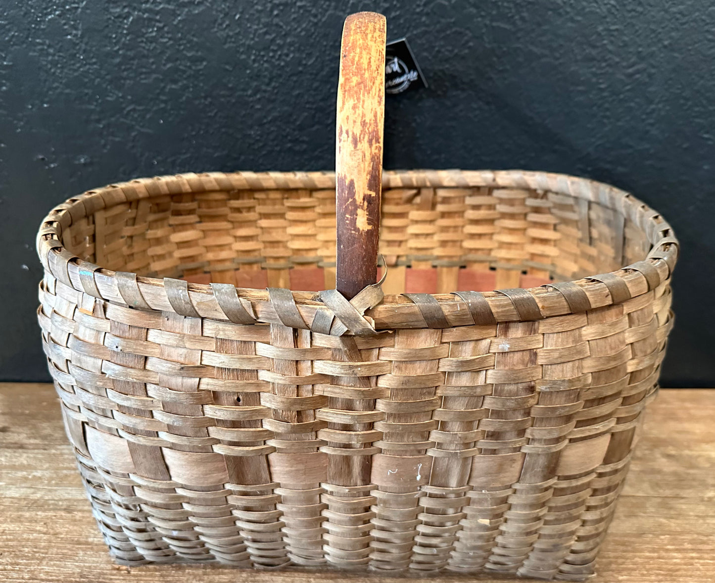 Primitive Wood Handled Basket