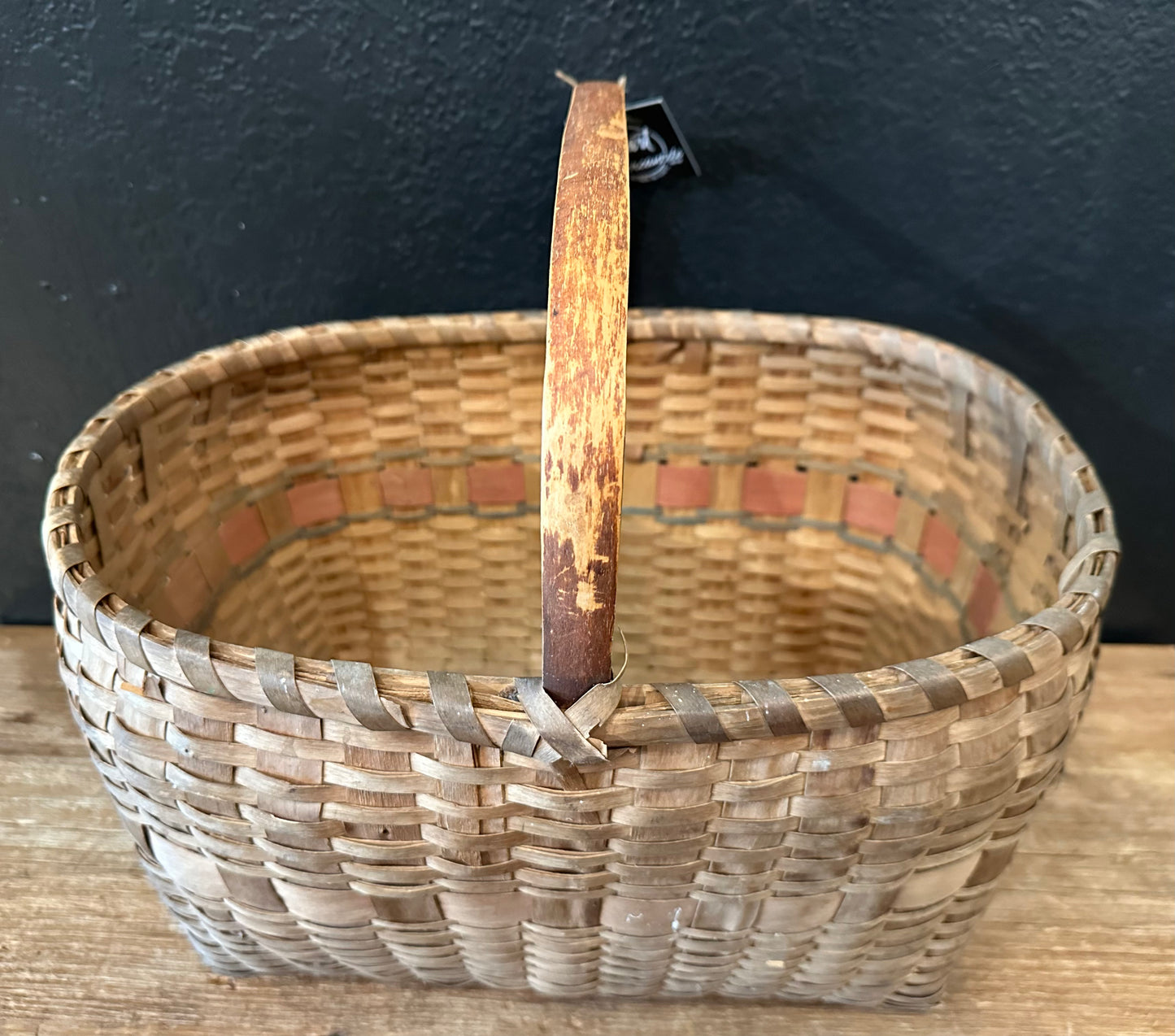 Primitive Wood Handled Basket