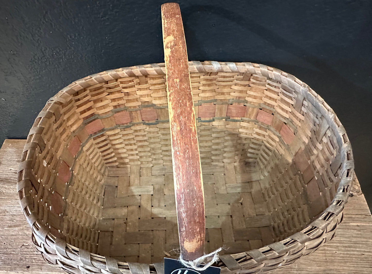 Primitive Wood Handled Basket