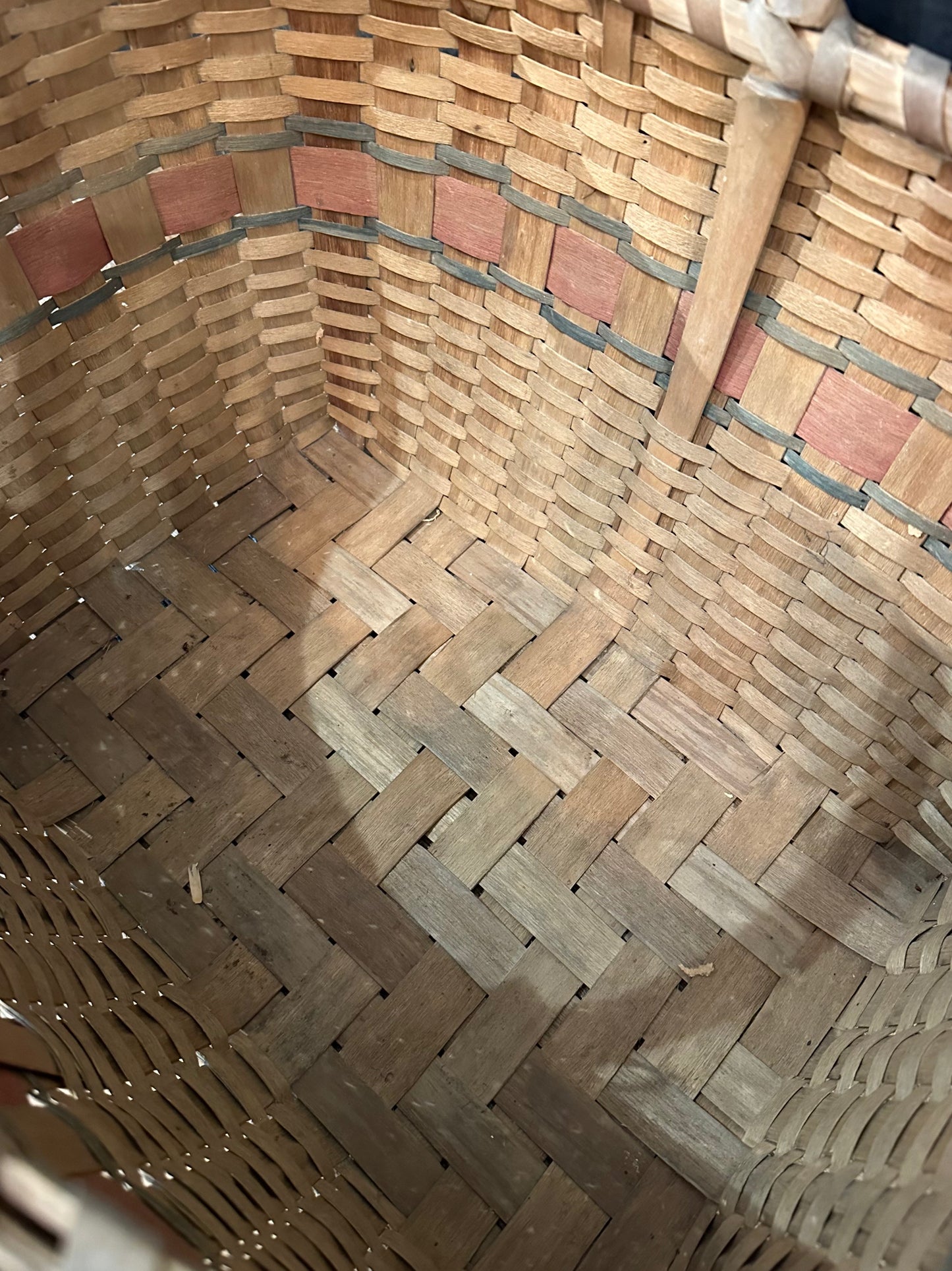 Primitive Wood Handled Basket