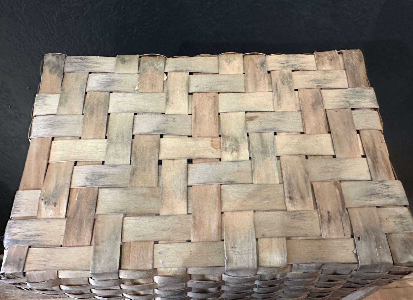 Primitive Wood Handled Basket