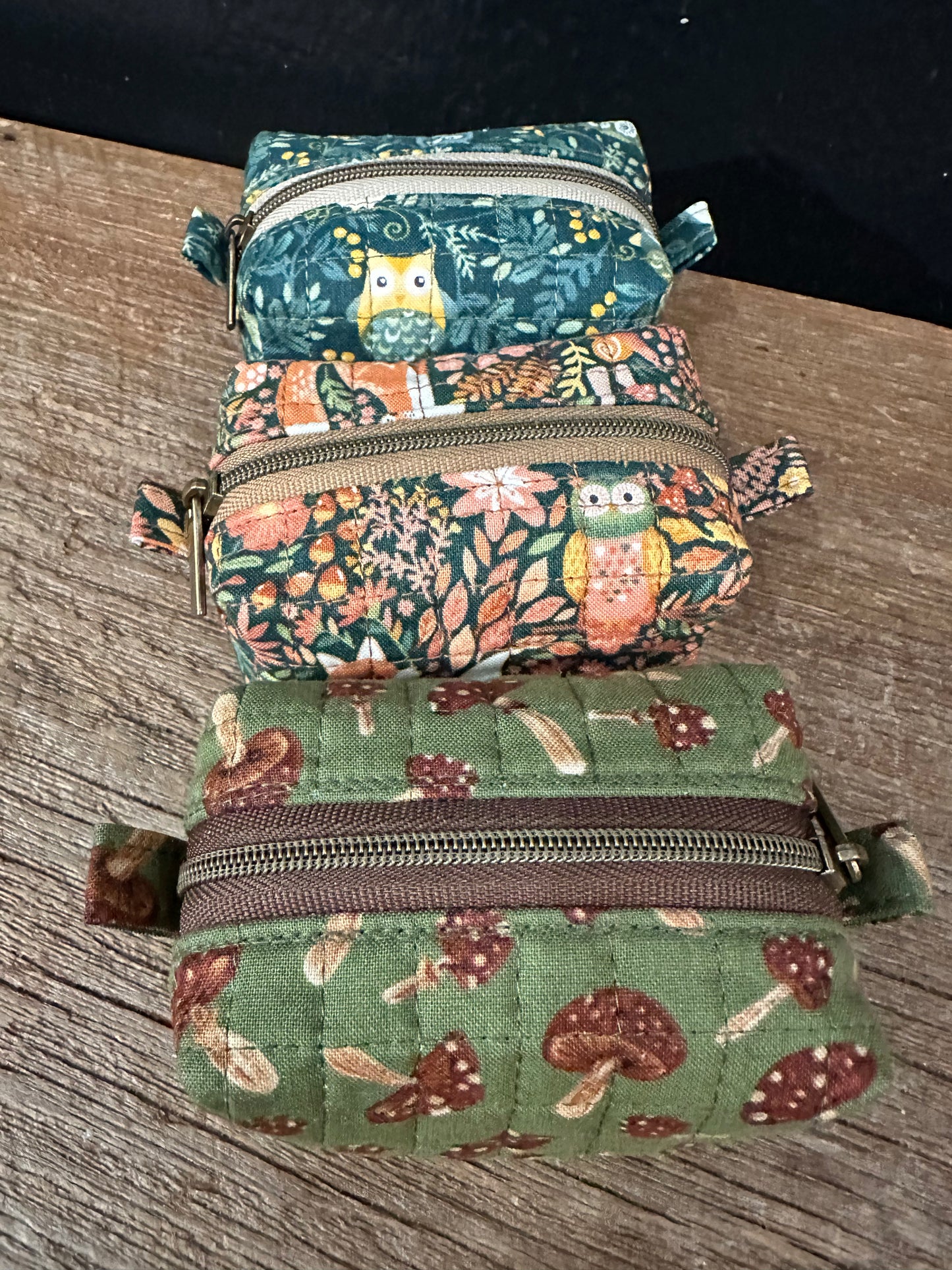 Hand Sewn Zippered Pouches