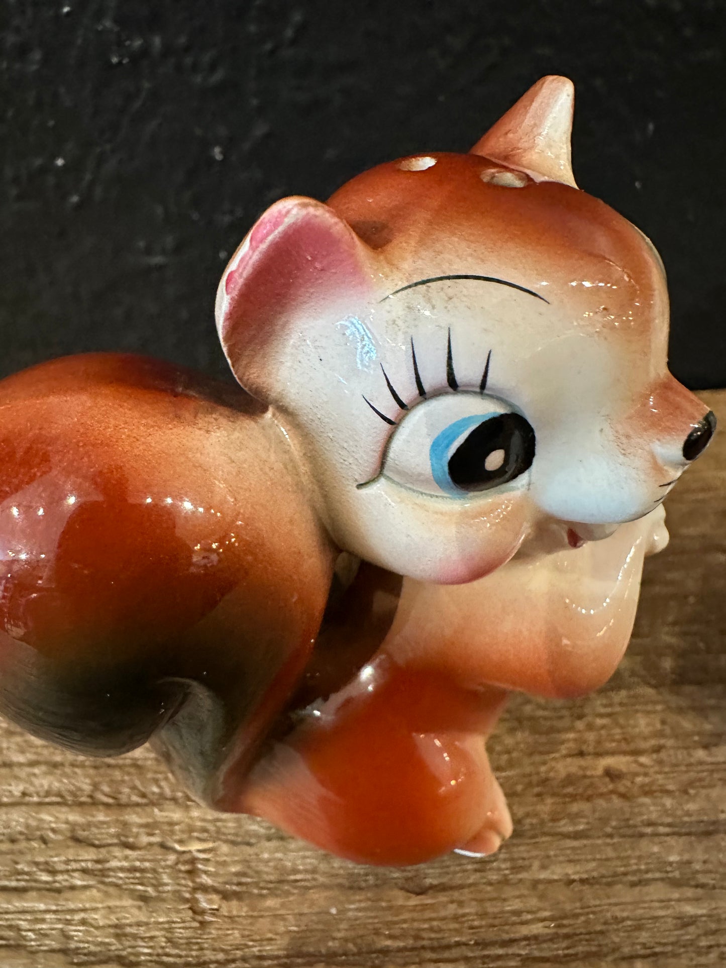 Vintage Smiling Squirrel Salt & Pepper Shakers