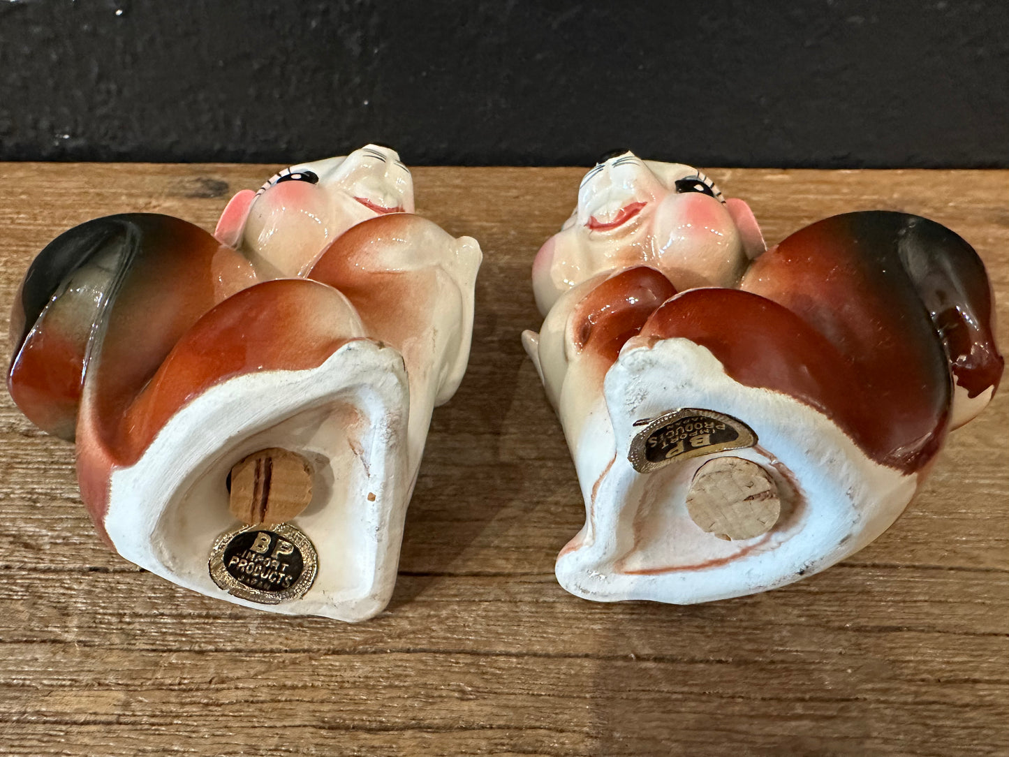 Vintage Smiling Squirrel Salt & Pepper Shakers