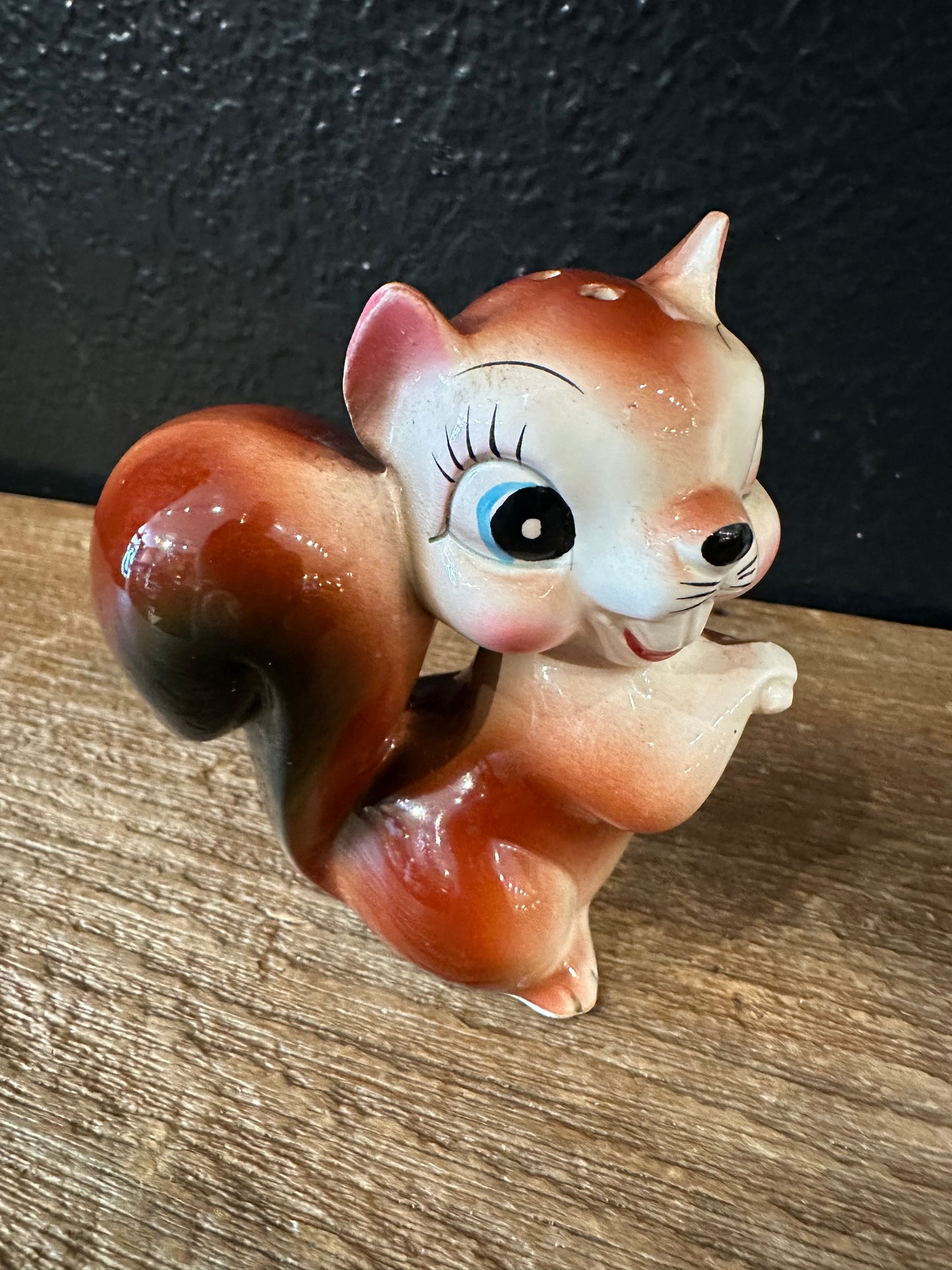 Vintage Smiling Squirrel Salt & Pepper Shakers