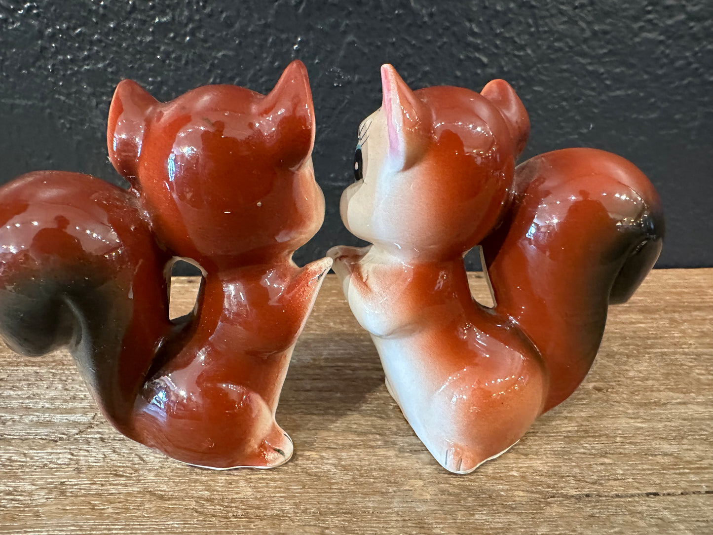 Vintage Smiling Squirrel Salt & Pepper Shakers