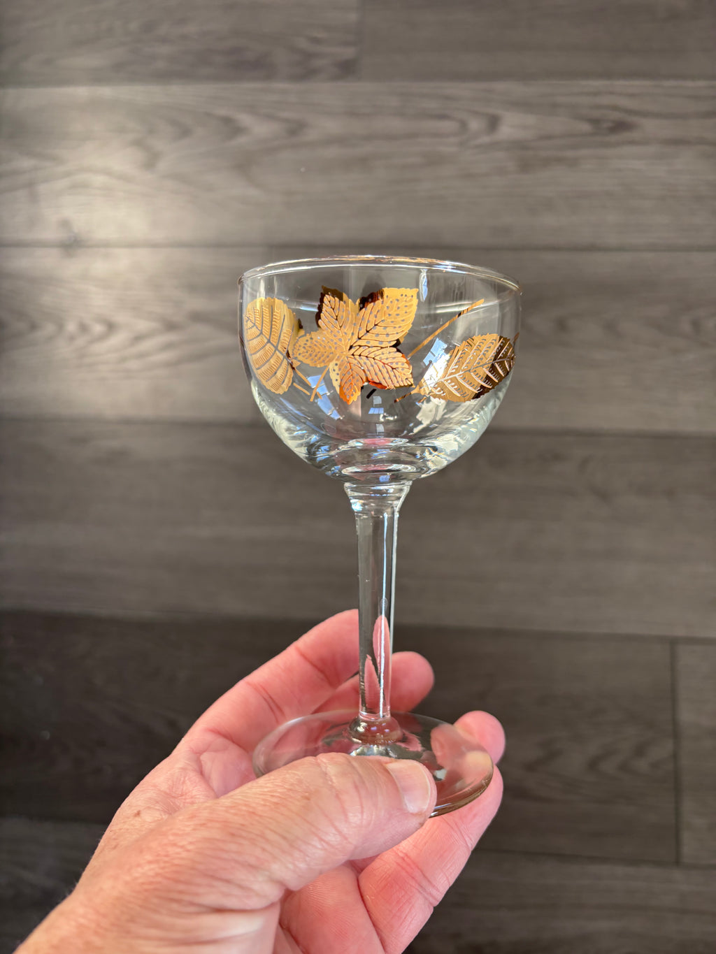 Libbey Gold Leaves Cordial Glasses|Set of 4