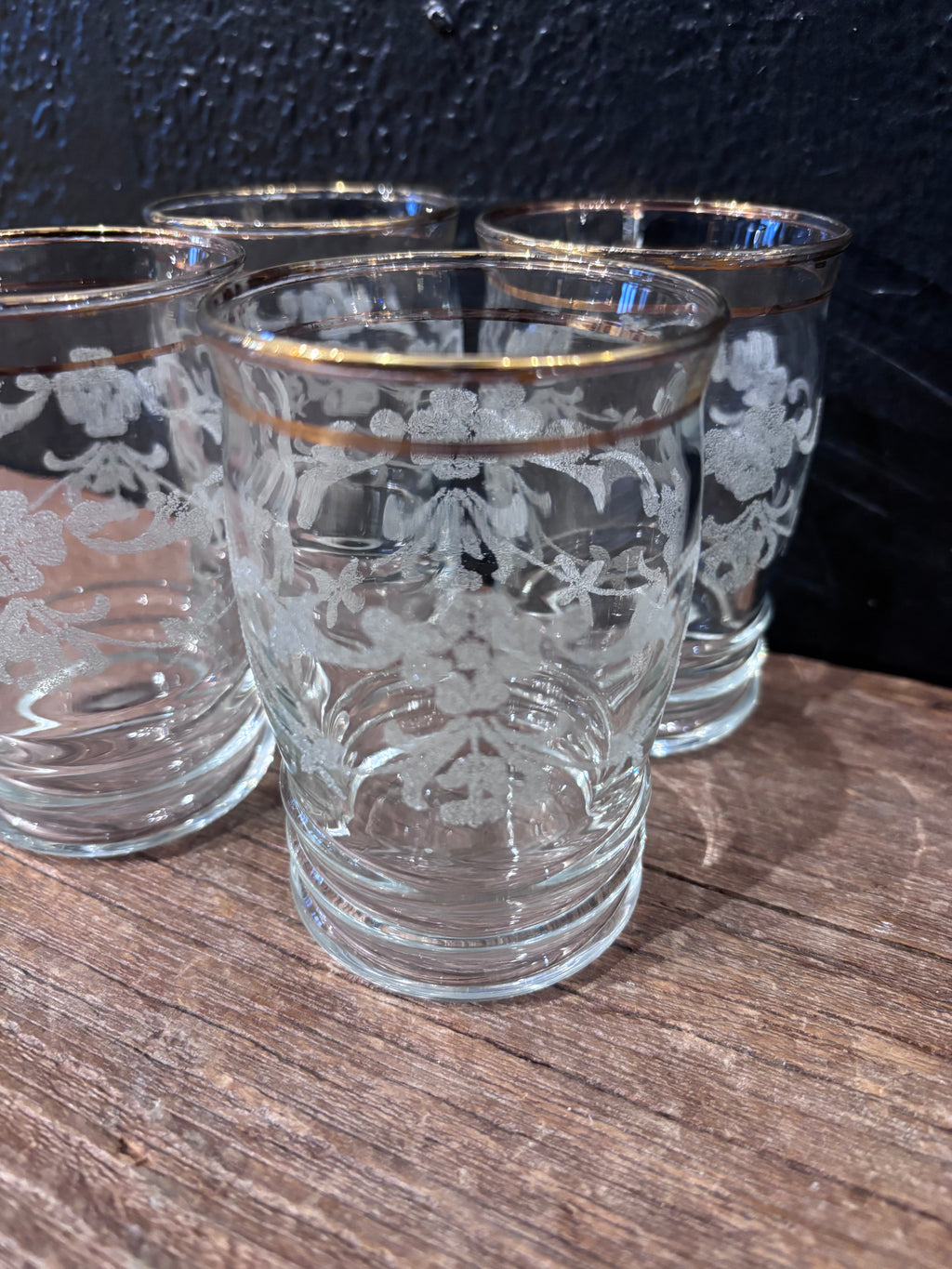 Libbey White Floral Glasses|Set of 4