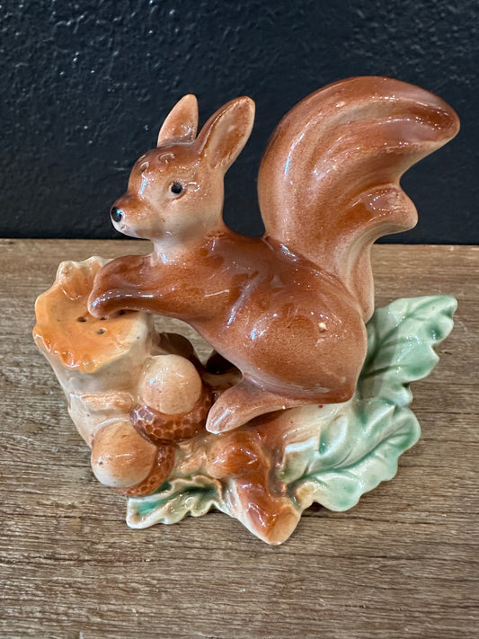 Vintage Squirrel Salt& Pepper Shaker | Sitting On Branch