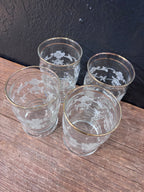 Libbey White Floral Glasses|Set of 4