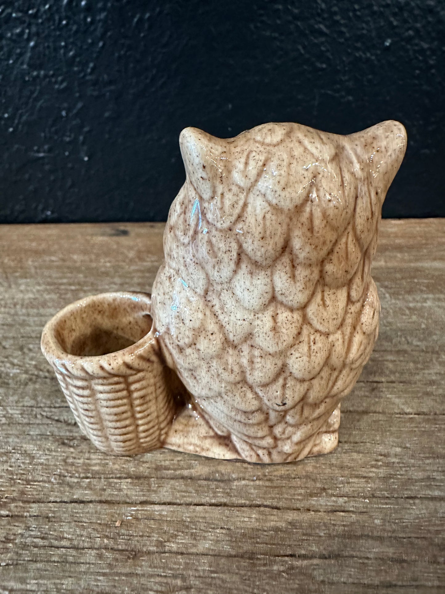 Vintage Owl Toothpick Holder