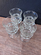 Indiana Glass Kings Crown Thumbprint Cordial Glasses|Set of 4