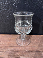 Indiana Glass Kings Crown Thumbprint Cordial Glasses|Set of 4
