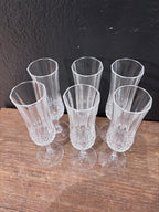 French Cut Glass Champagne Flutes|Set of 6