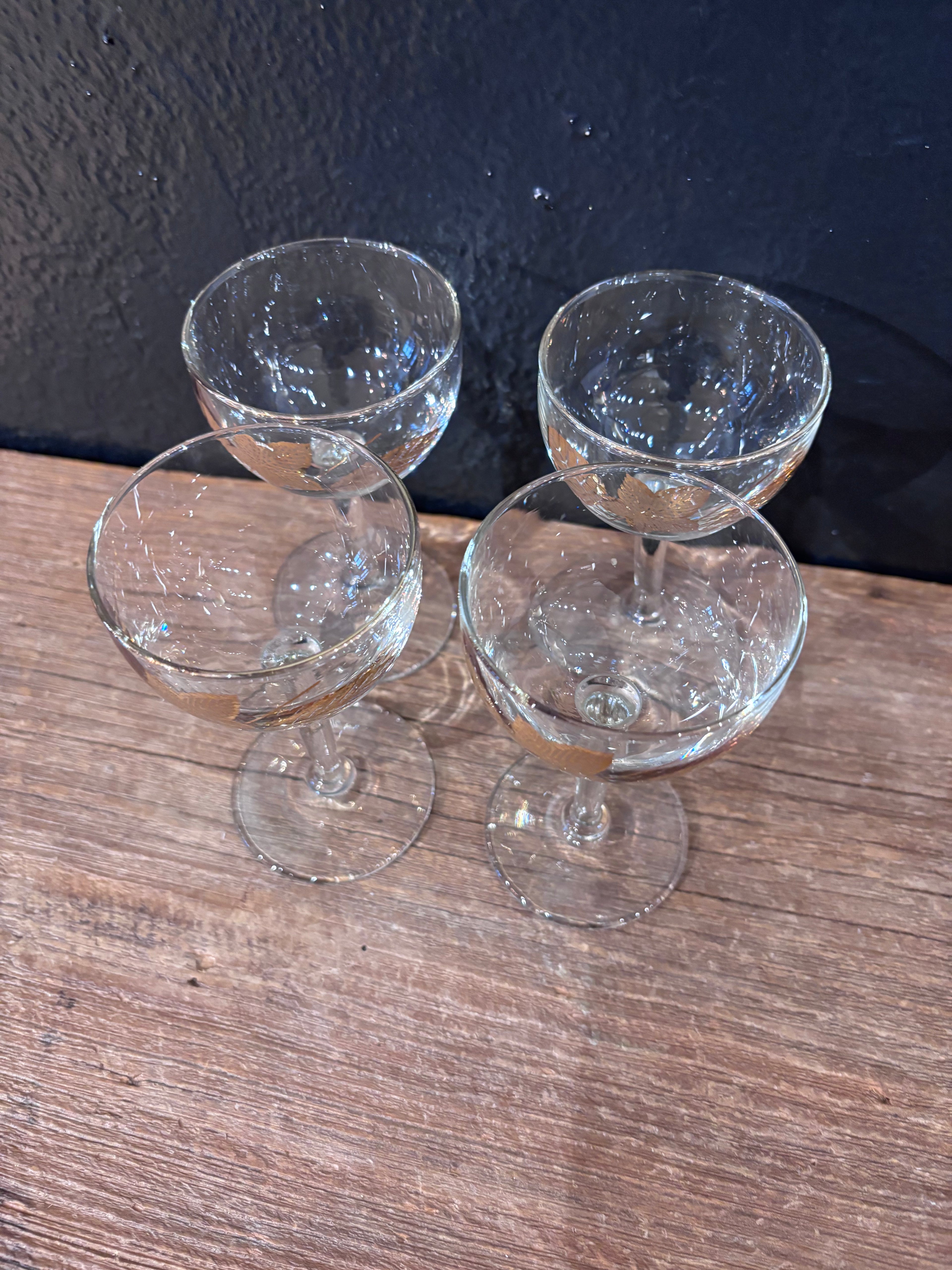 Libbey Gold Leaves Cordial Glasses|Set of 4
