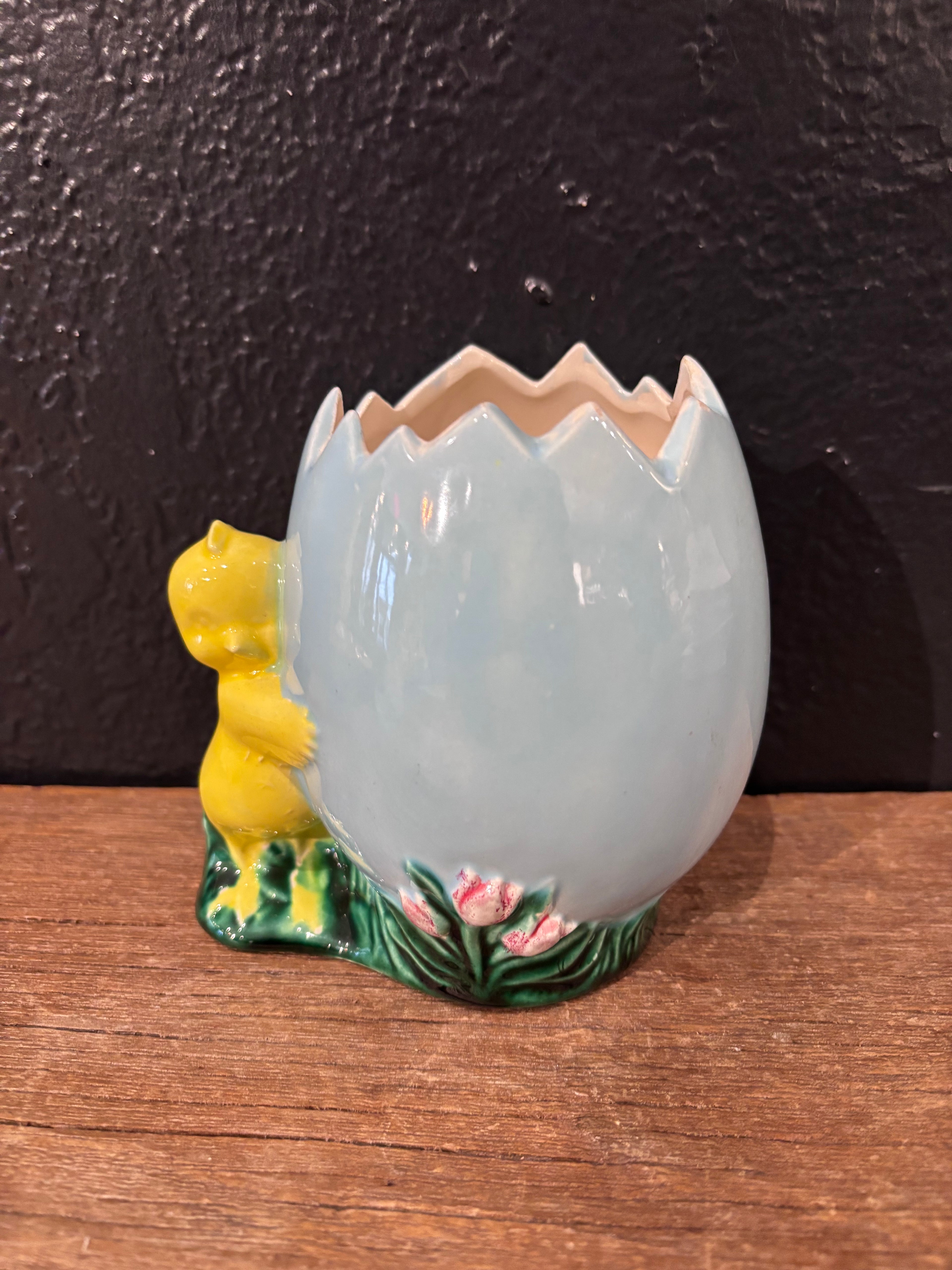 Handpainted Chick With Cracked Egg Planter
