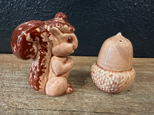 Vintage Squirrel Salt & Pepper Set