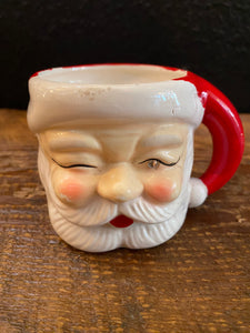Vintage Santa Mug With Sparkly Eye