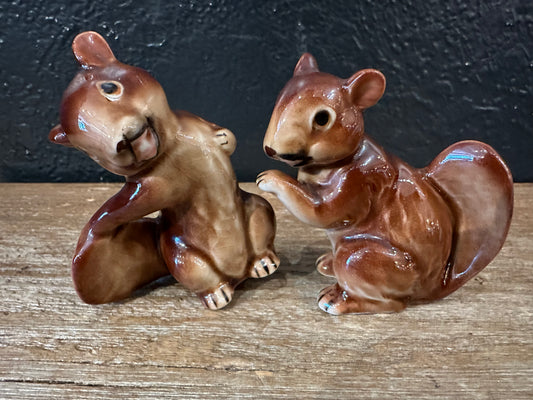 Vintage Squirrel Salt & Pepper Shakers