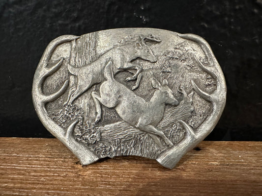 Vintage Deer Themed Belt Buckle