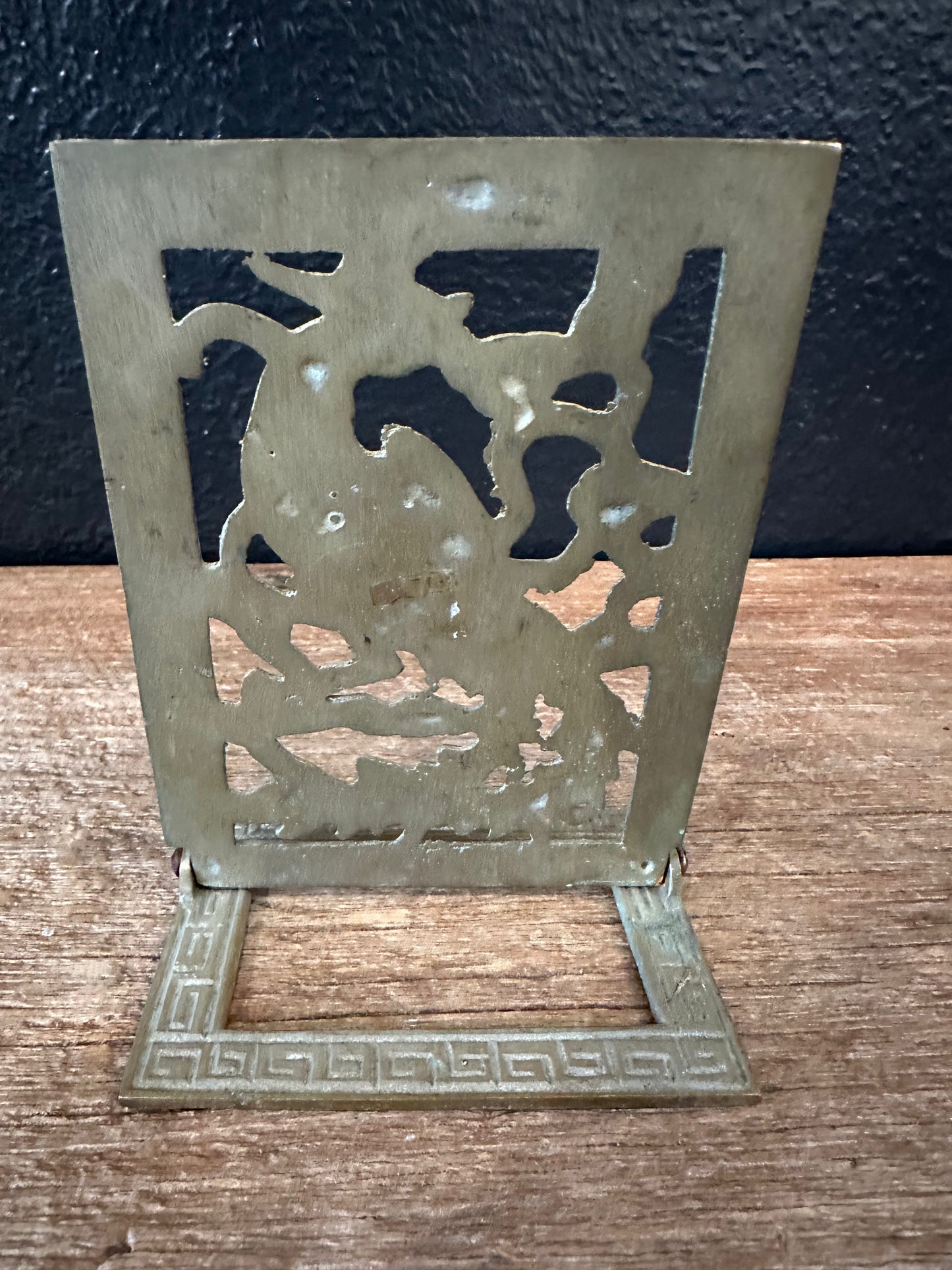 Vintage Brass Phoenix Bookend
