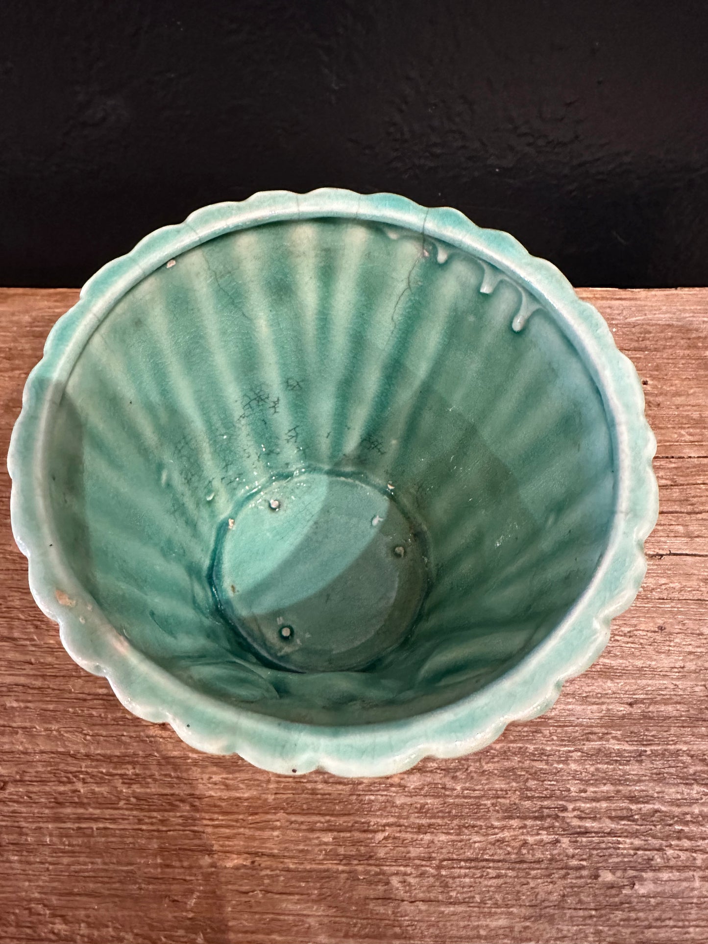 Vintage Turquoise Deer Planter