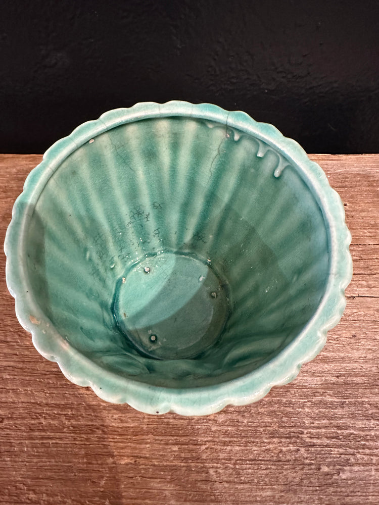 Vintage Turquoise Deer Planter
