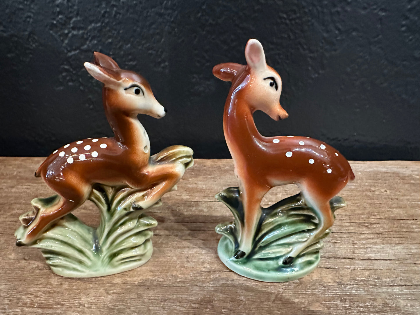 Vintage Deer Themed Salt & Pepper Shakers