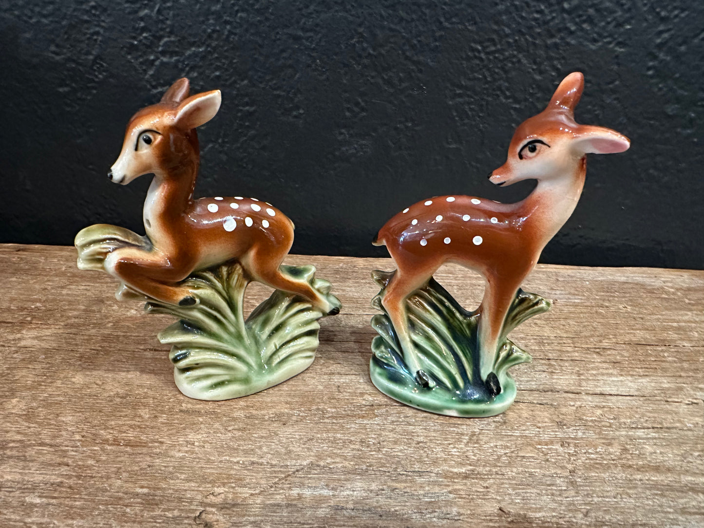 Vintage Deer Themed Salt & Pepper Shakers