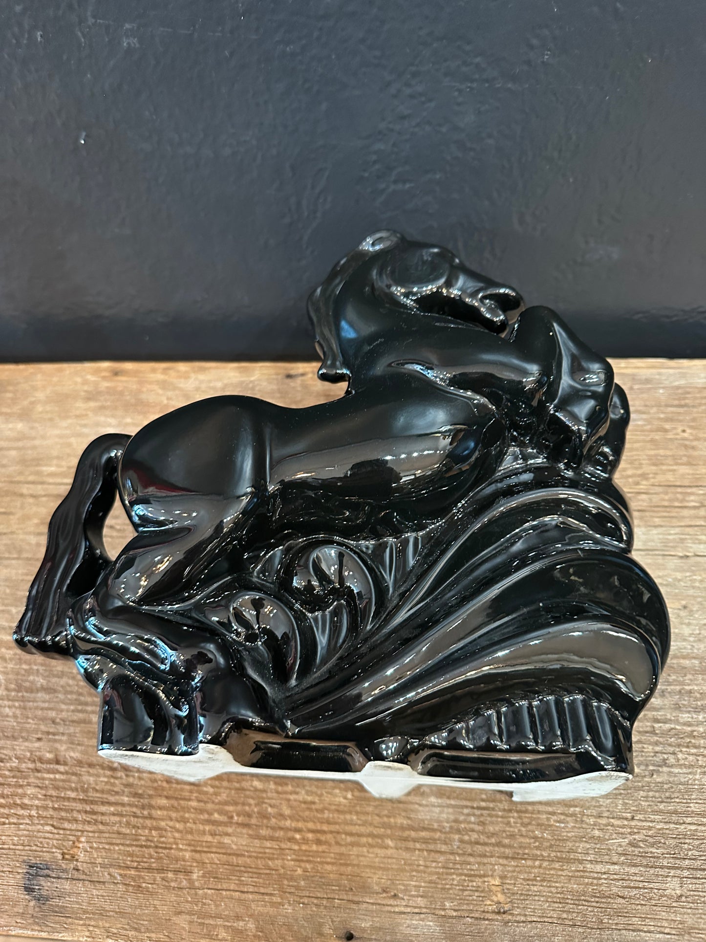 MCM Black Stallion Horse Planter