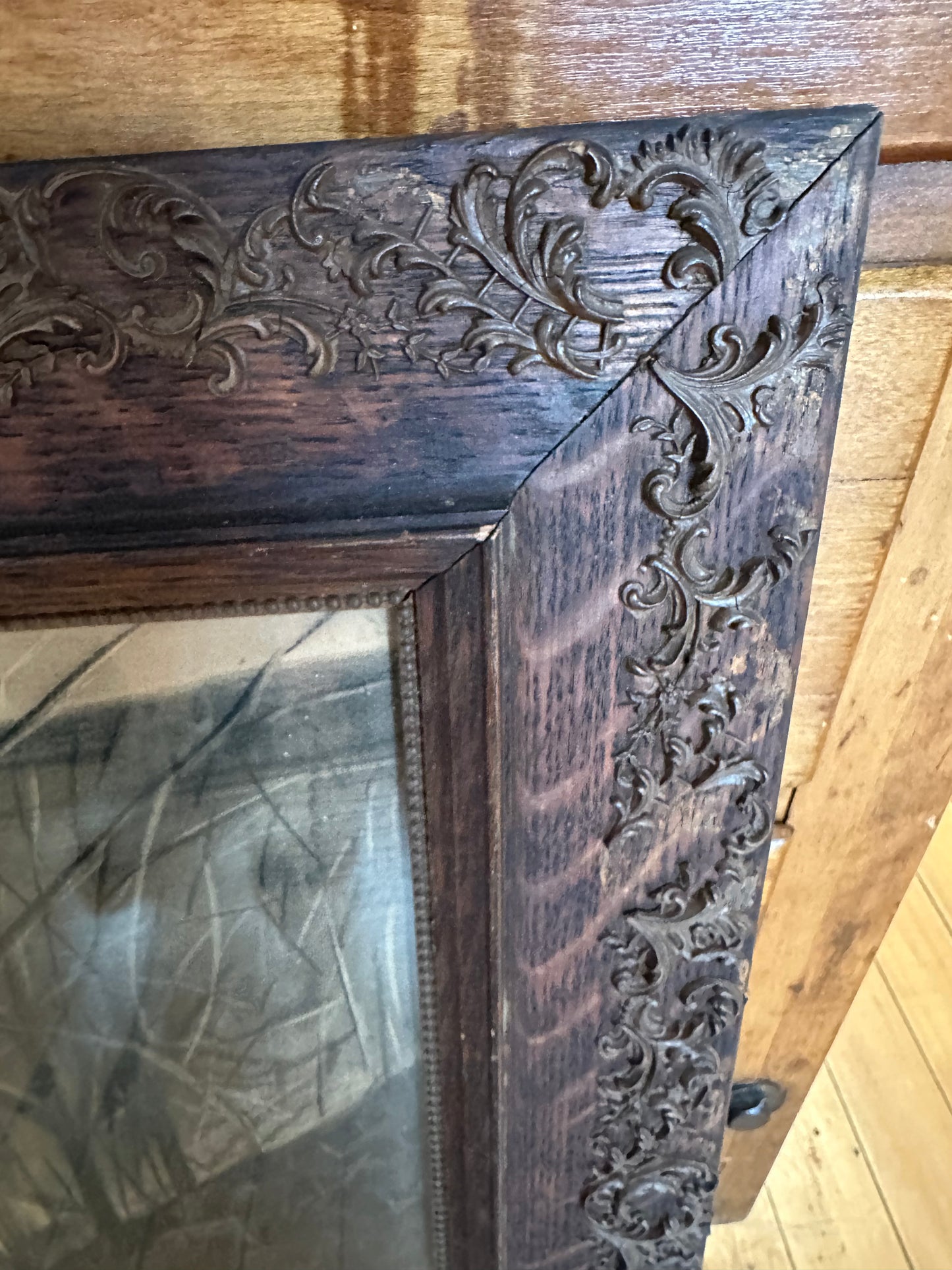 Framed Antique Chalk Art