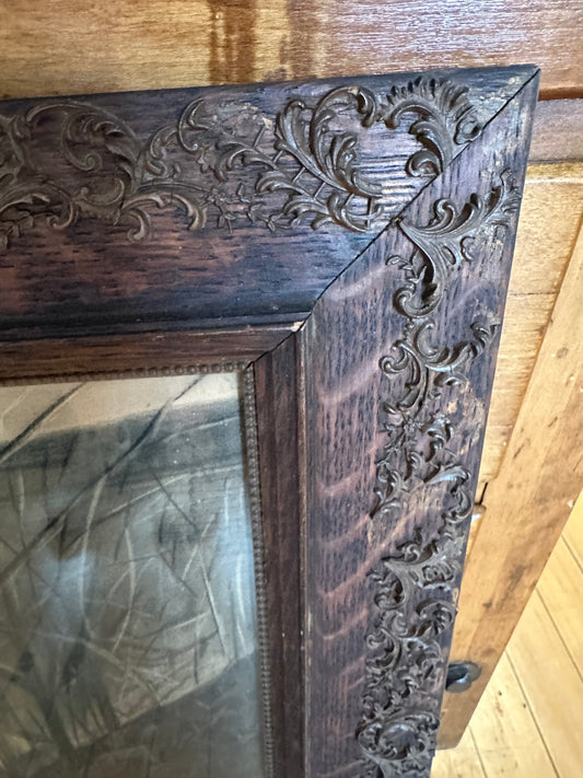 Framed Antique Charcoal Art