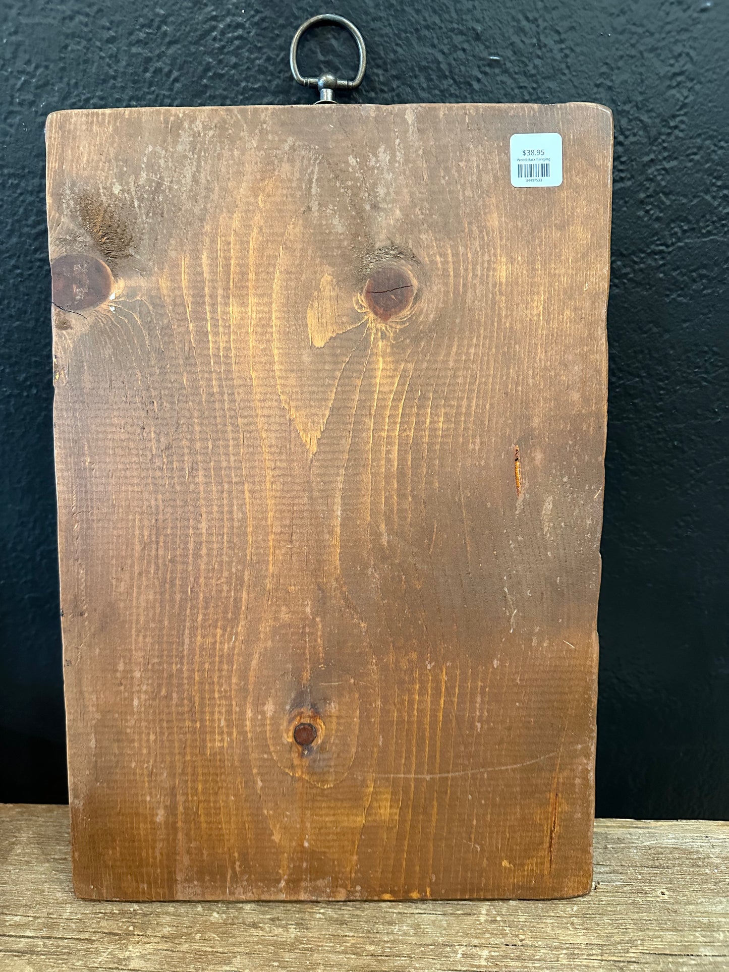 Rustic Wood Burned Duck Art