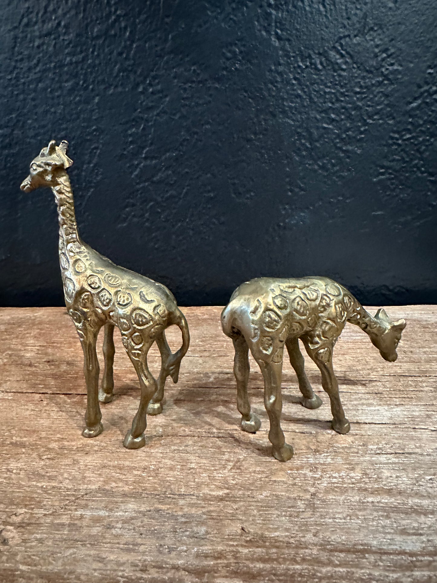 Vintage Brass Giraffes
