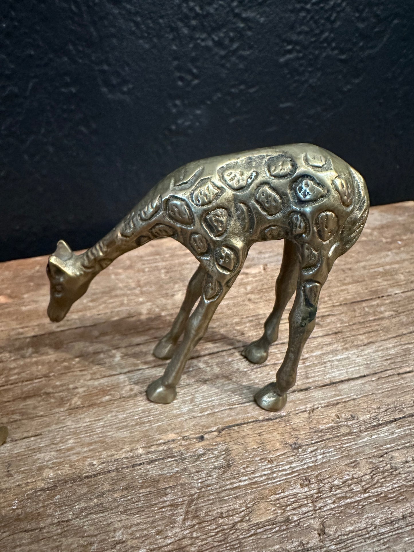 Vintage Brass Giraffes