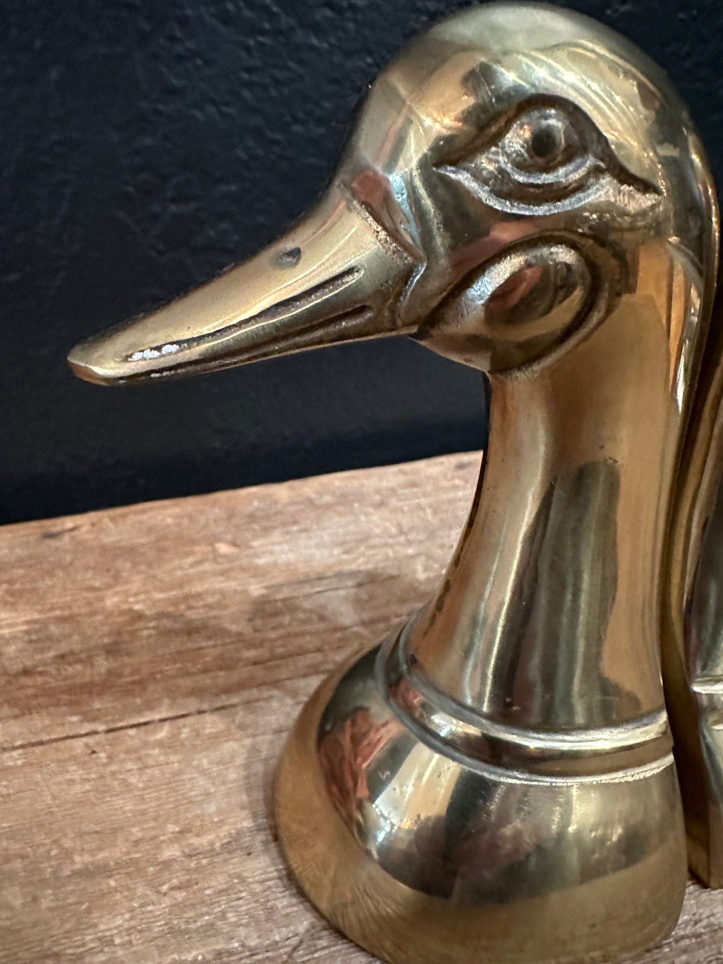 Brass Duck Bookends
