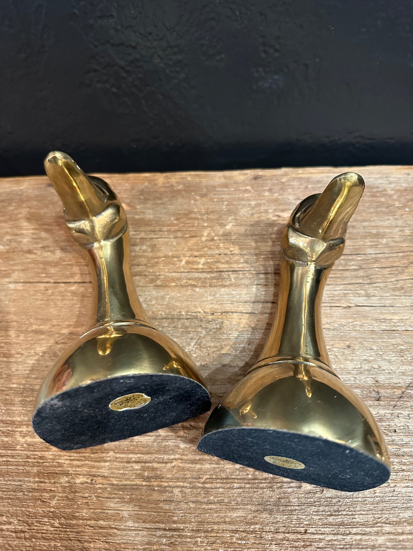Brass Duck Bookends