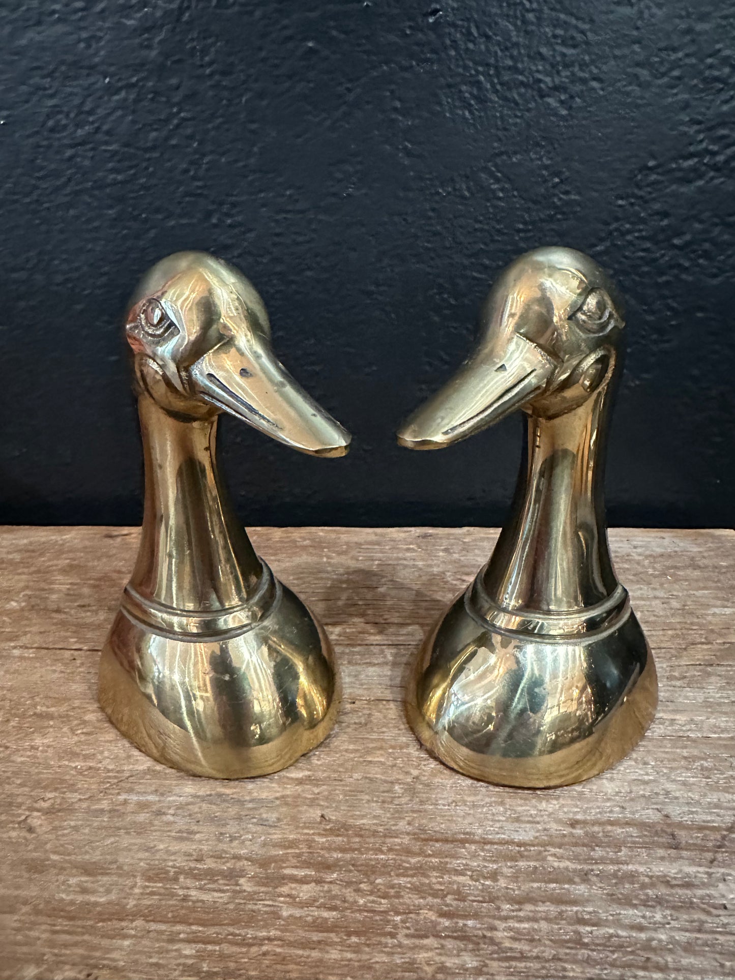 Brass Duck Bookends