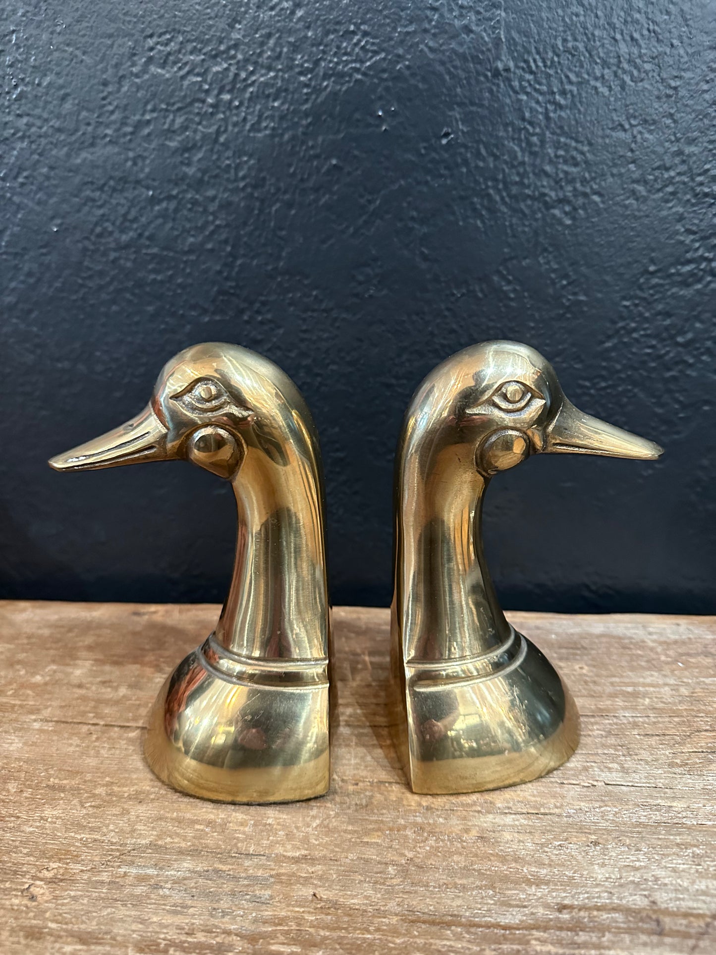 Brass Duck Bookends