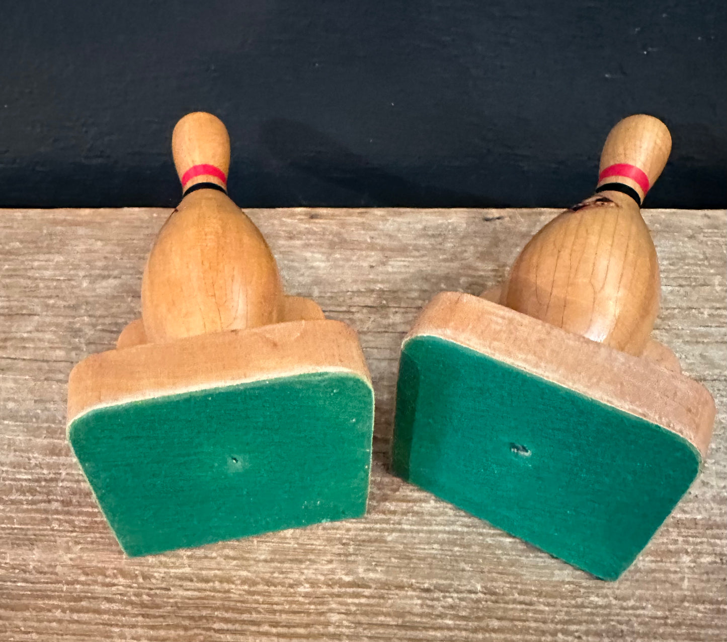 Vintage Vulcan Bowling Pin Bookends