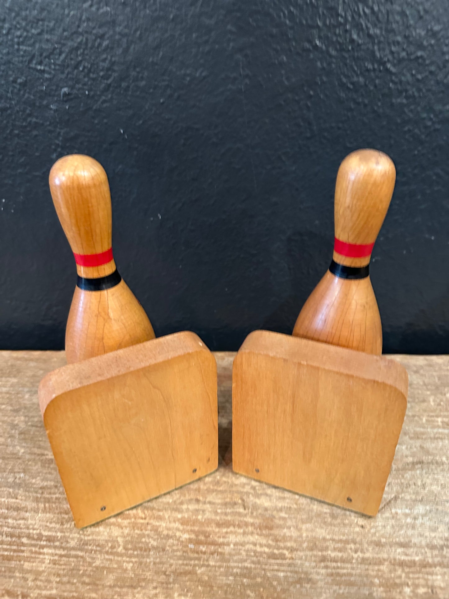 Vintage Vulcan Bowling Pin Bookends