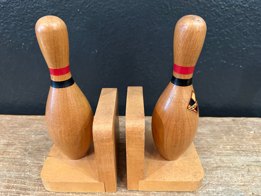 Vintage Vulcan Bowling Pin Bookends